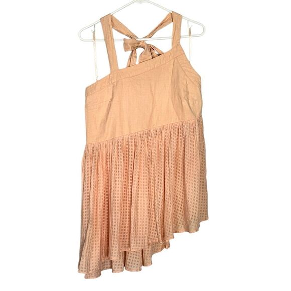 NWT FREE PEOPLE Just Can't Get Enough Halter Top Asymmetrical Hem  Pink Size L - Picture 12 of 12